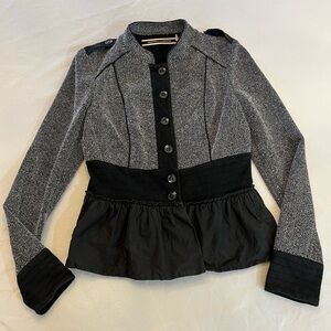 ANTHROPOLOGIE Daughters Of The Liberation Button Twead Top Blouse, Size 6